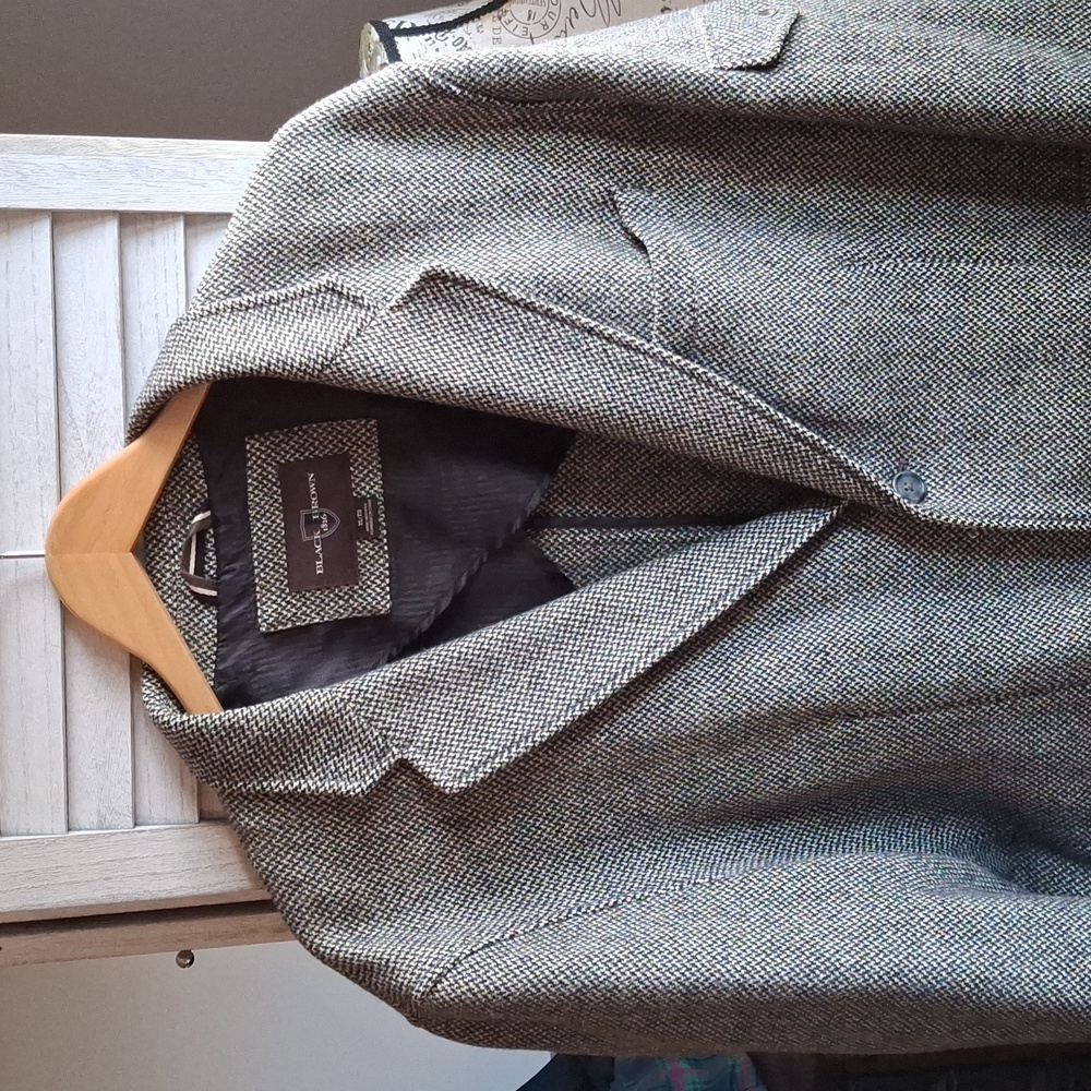 Black and Brown men's  modern tweed sport coat xl G.U.C